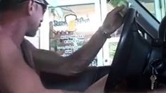 Str8 drive-thru with his dick out