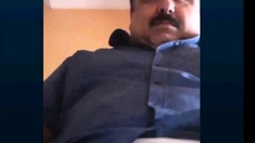 turkish grandpa shows his beautiful cock and balls