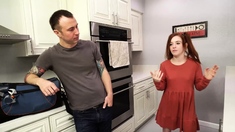 Handyman brute fucked redhead teen slut