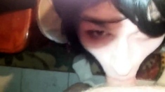 Amateur Crossdresser Sucks Dom Daddy Cock Rough