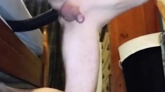 Extreme deep double-dildo