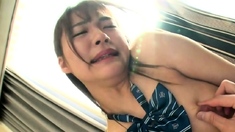 Great close up in japanese teen blowjob pov