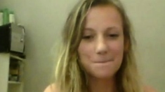 Blonde cutie on Skype