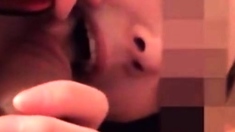 Sucks A Cock And Talks To Her Husband