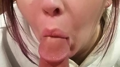 Pov homemade amateur facial cumshot and blowjob