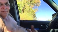 Daddy in the car play and cum