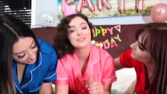 Surprise Guest Fucks Bday Party Besties