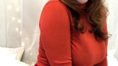 Cute Curly Brunette Solo Webcam Masturbation
