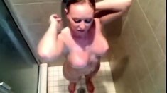 my foaming redhead stepsister in the shower