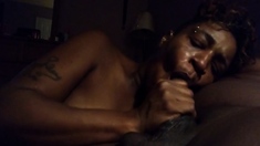 Sucking Big Black Cock - Amateur Blowjob Video