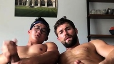 Hot muscled frat gay hunks anal pounding in bathroom