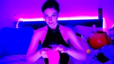 Amateur striptease and Solo masturbation