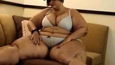 Stacked brunette goes solo toys and masturbation
