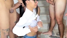 Japanese teen blowjob with creamy mustache