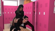 Strapon Wielding Lesbian Dominating Euro Babe