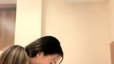 Japanese teen blowjob with creamy mustache