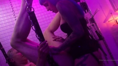 Naughty blonde femdom fetish hottie rams ass with strapon