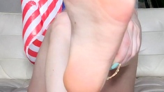 Exotic brunette hardcore foot fetish fuck