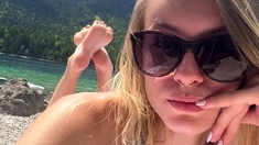 Blond babe outdoor anal sex