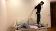 PPFemDom - Real Extreme Head Crush Jumping Trampling And