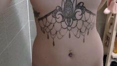 Amateur brunette double toying on webcam