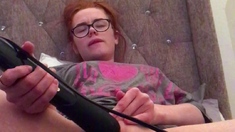 Milk enema duo close up and gaping after some toy action