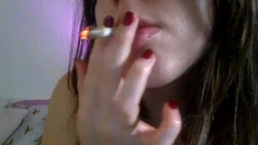 Hot brunette from squirt masturbating on webcam
