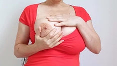 Busty Curly Brunette With Big Boobs Fucks On Couch