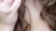 Beautiful teen brunette Jessica Sinn masturbates