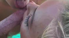 Blonde Blowjob Outdoor