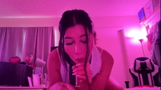 Amateur double toy masturbation