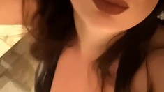 Stacked brunette goes solo toys and masturbation