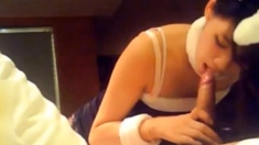 Kinky double japanese blowjob and hardcore fucking session
