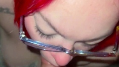 Birthday blowjob in the hot tub