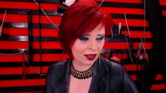 Seductive Redhead Milf: Smoking In Latex Boots