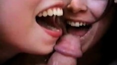 Blowjob Threesome Babes Swallow Jizz