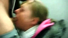 Amateur Blonde Deepthroat In Public Toilet