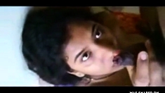 Shy mallu girl gives blowjob